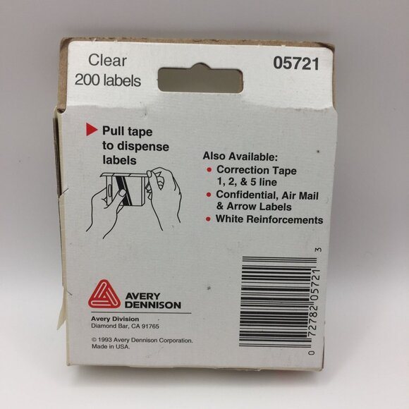 Avery Set 2 Packs 200 1/4" Round Self-Adhesive Reinforcement Labels White Clear - Picture 6 of 7